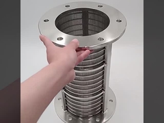 ワイヤサイズ2x3mmとスロット開口0.02mm-15mmの磨きクエッジワイヤスクリーン